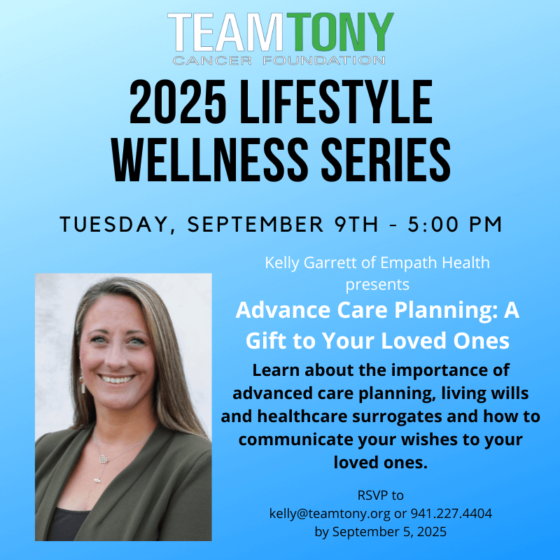 Advance care planning seminar announcement with speaker photo.